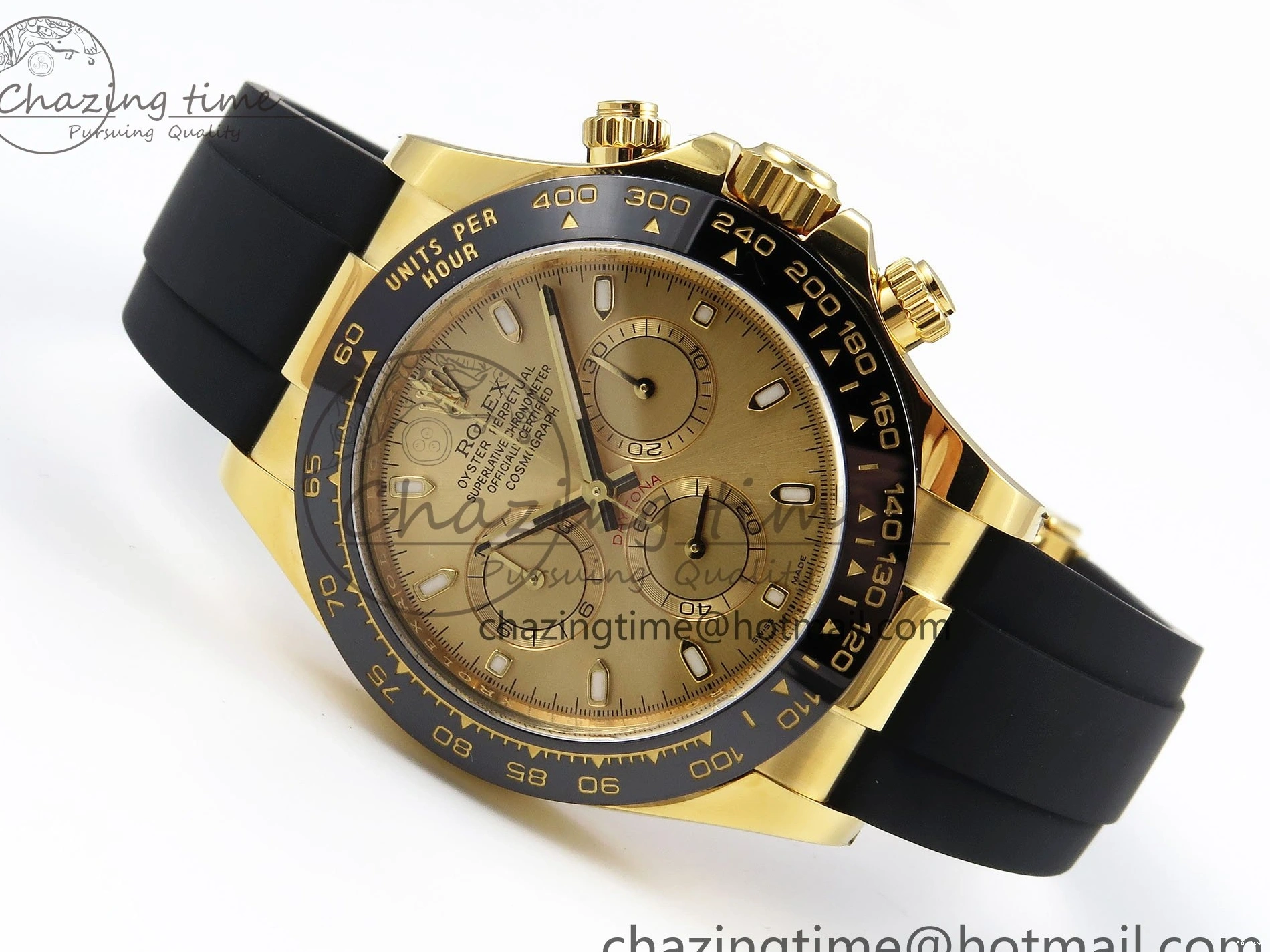 MiroTime 0220 Efficient Daytona 116518 Clean 1:1 Best Edition YG Dial on Oysterflex Rubber Strap SA 1673